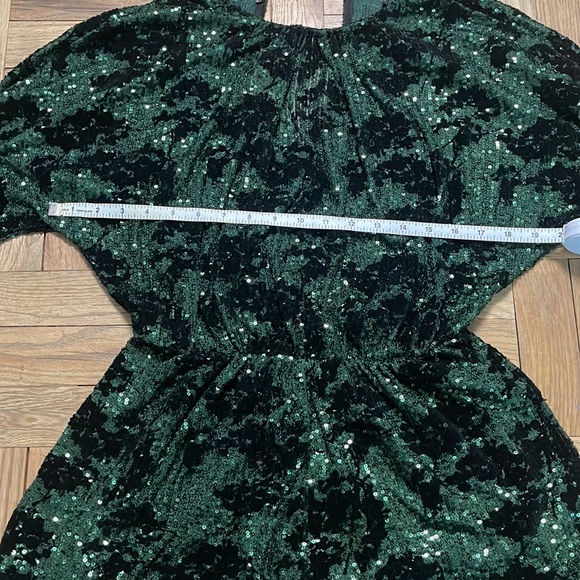 Maje Green and Black Sequin Romper - Picture 7 of 7